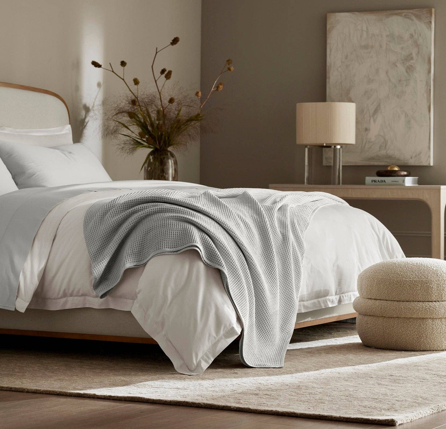 Boll & Branch Queen Waffle Bed Blanket in Shore