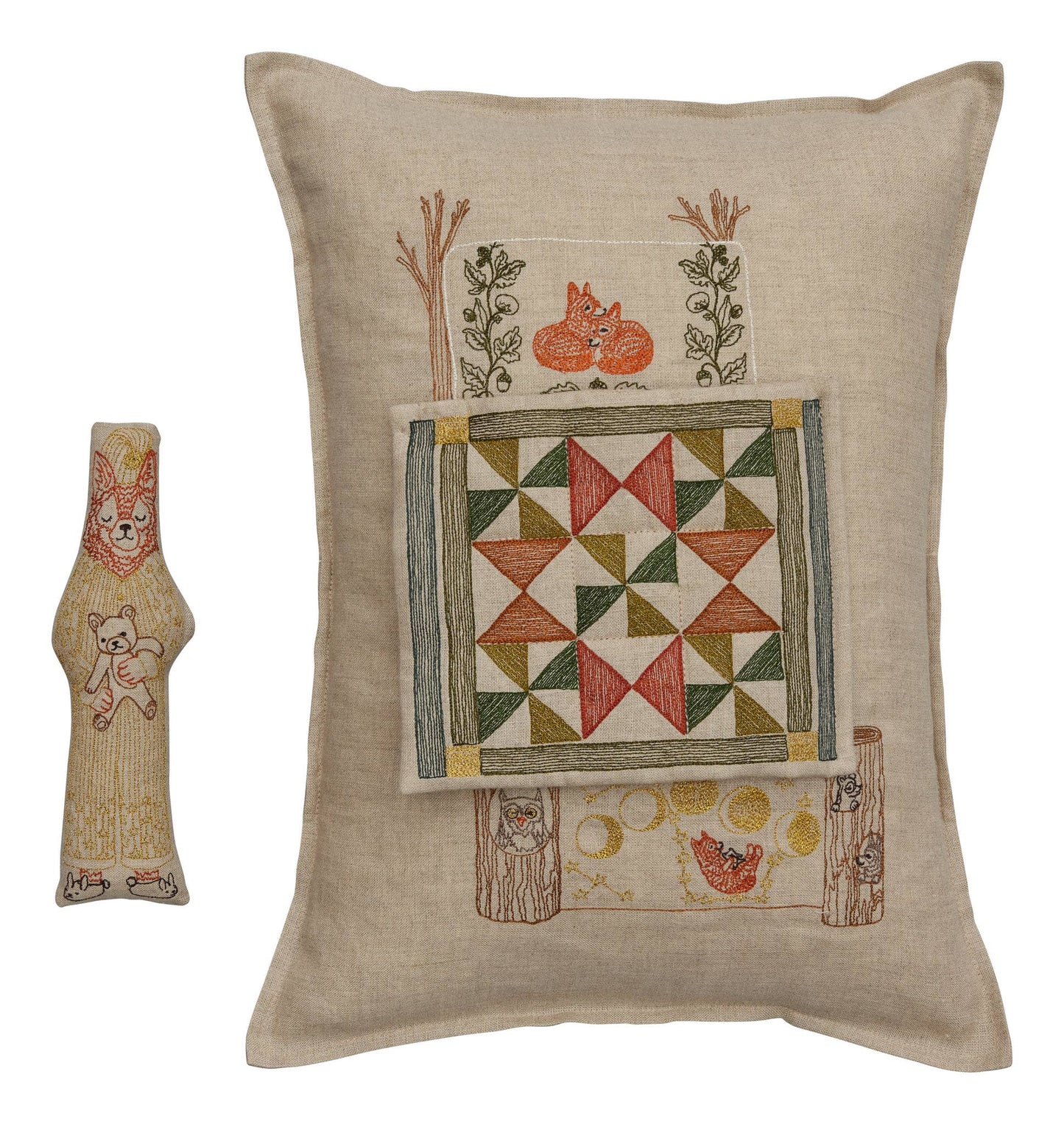 Goodnight Fox Pocket Pillow: Pillow Cover with Insert