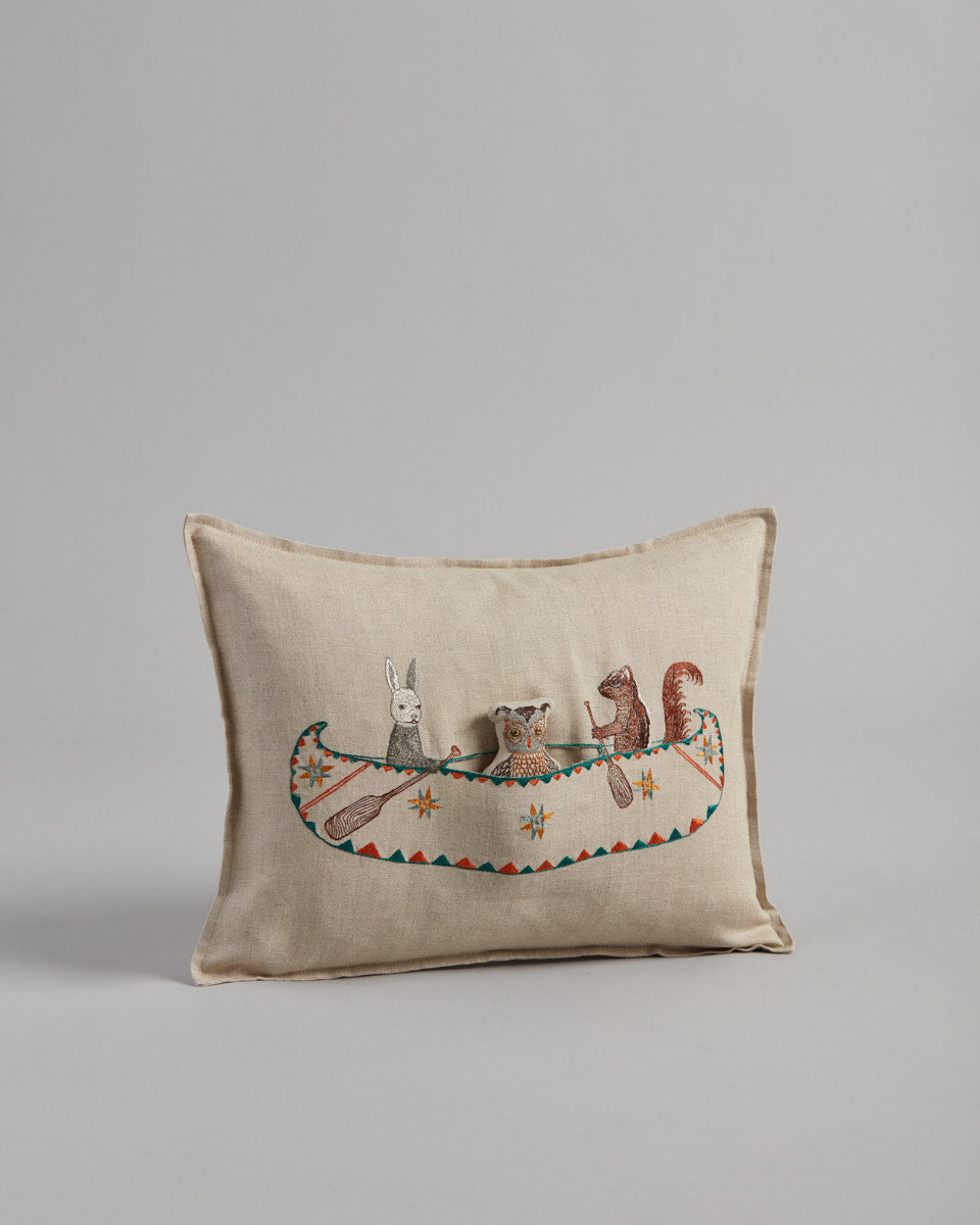 Friends Canoe Pocket Pillow Linen Pillow by Coral & Tusk