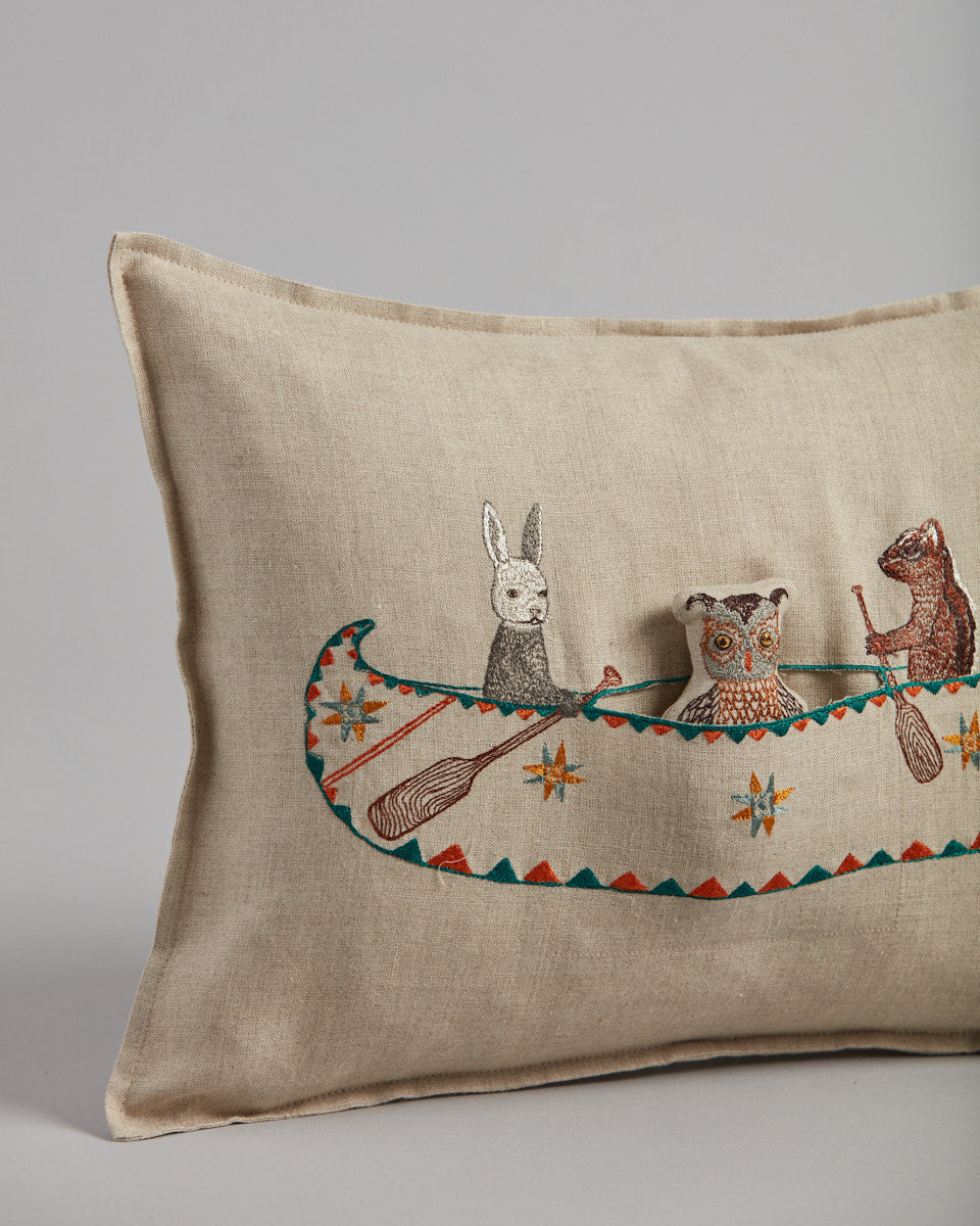 Friends Canoe Pocket Pillow Linen Pillow by Coral & Tusk