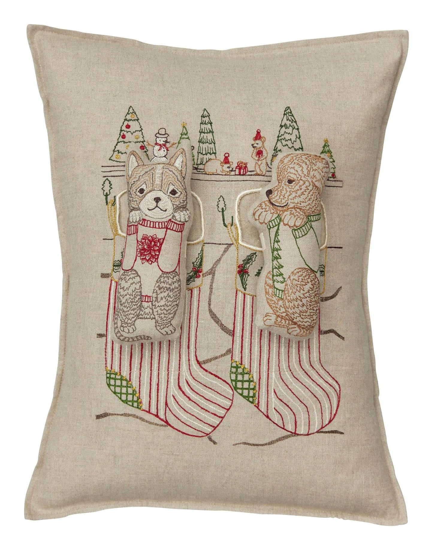 Stockings Linen Pocket Pillow