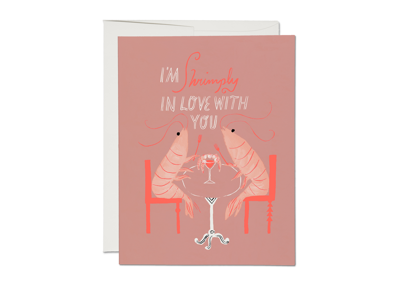 Shrimply Love Recycled Greeting Card