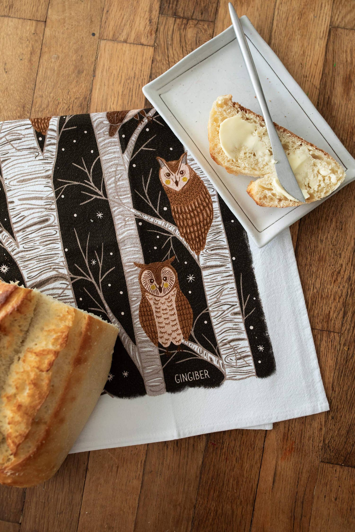 Owl Tea Towel