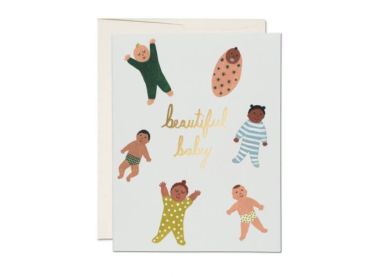 Beautiful Baby Recycled Greeting Card