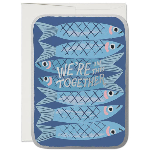 Sardines Encouragement Recycled Greeting Card