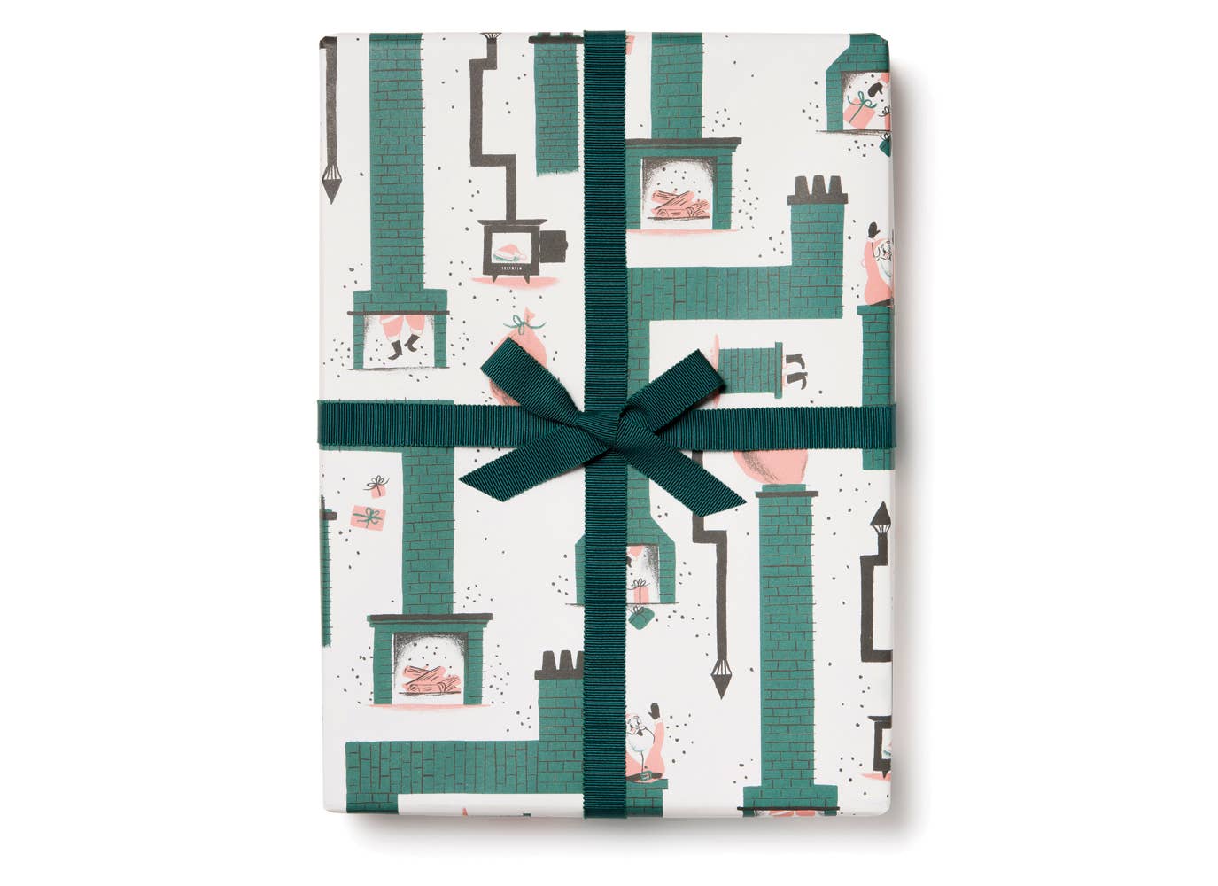 Santa Chimney Recycled Wrapping Paper