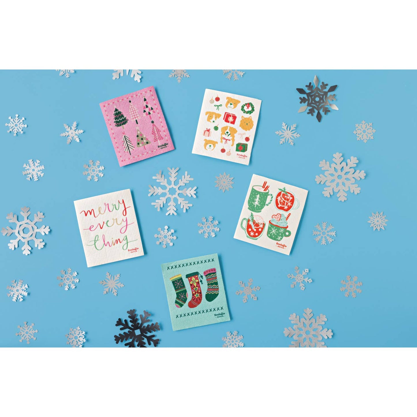 Glitzmas Christmas Swedish Dishcloth