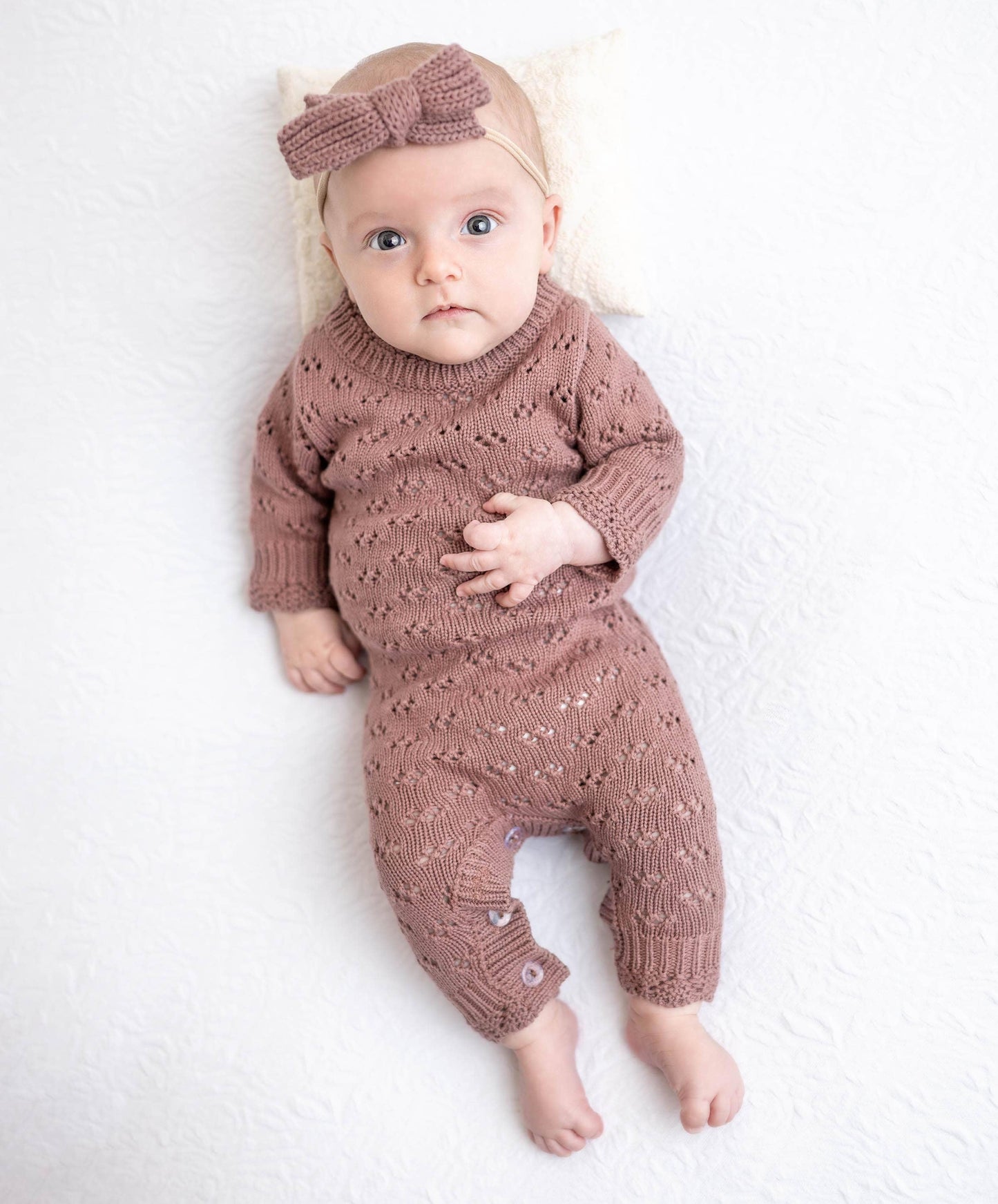 Grace Jumpsuit 2pc: PLUM W/Bonnet / 6-12 monthsUS numeric