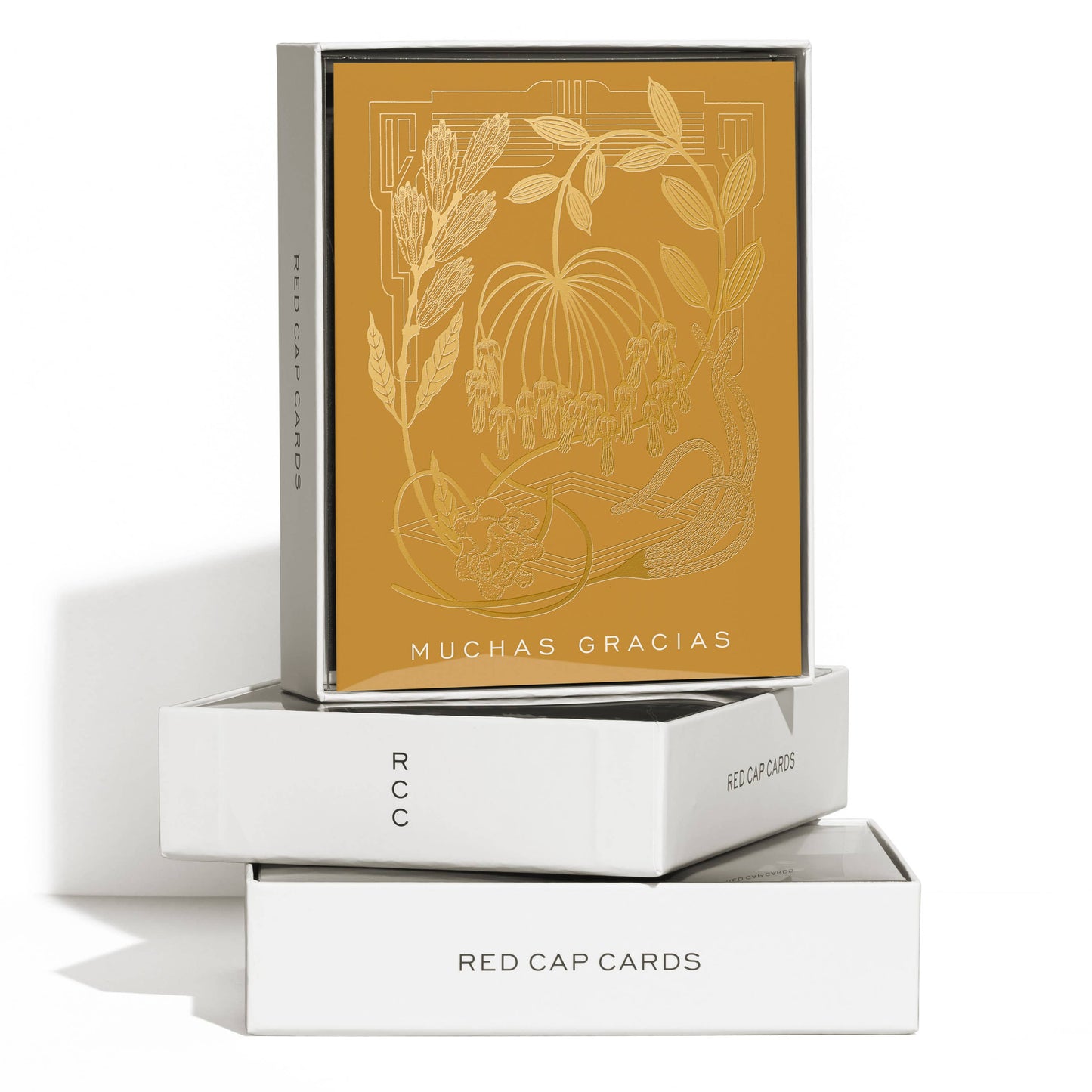 Mustard thank you greeting card: Singles