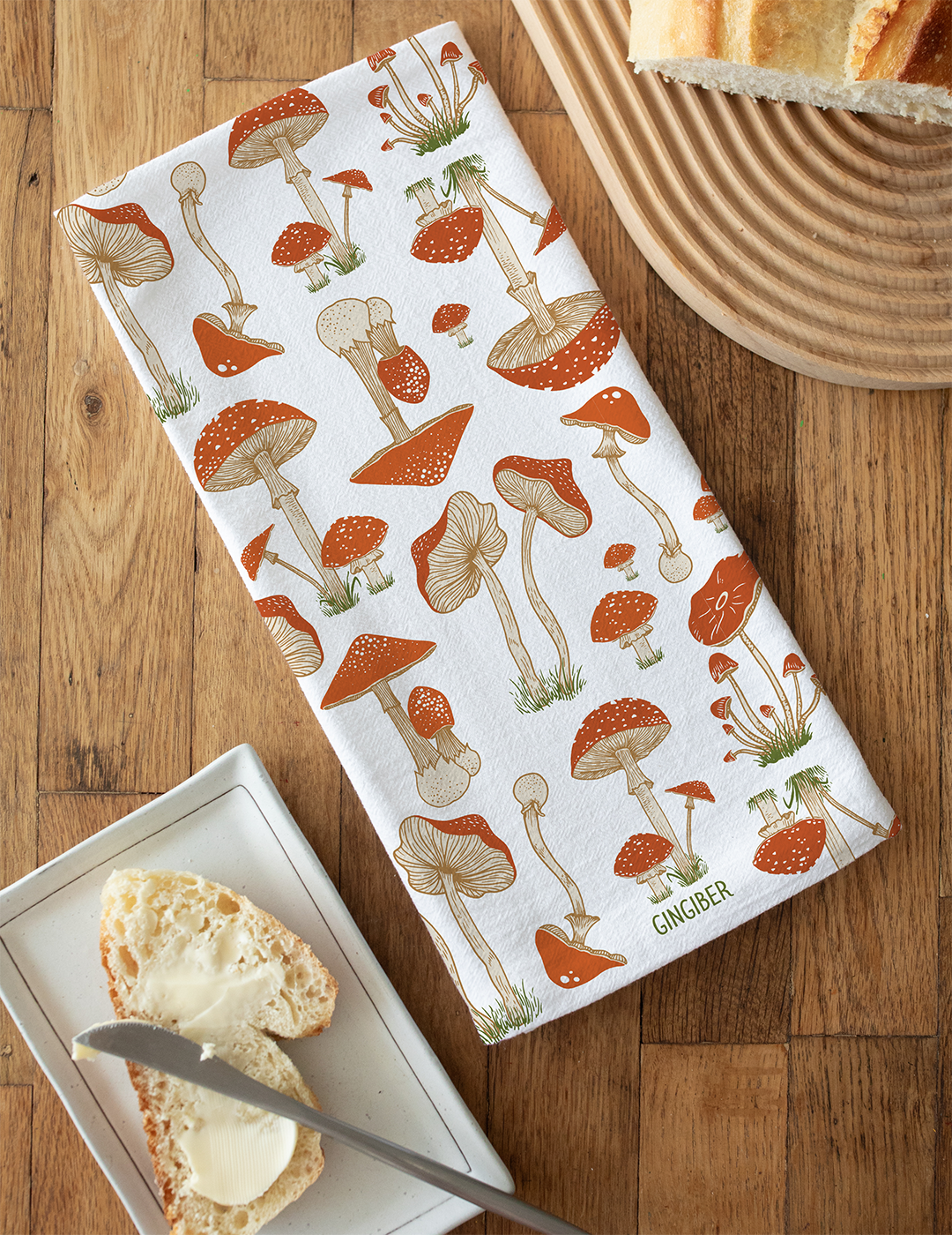 Limited Offer - Enchanted Toadstools Tea Towel