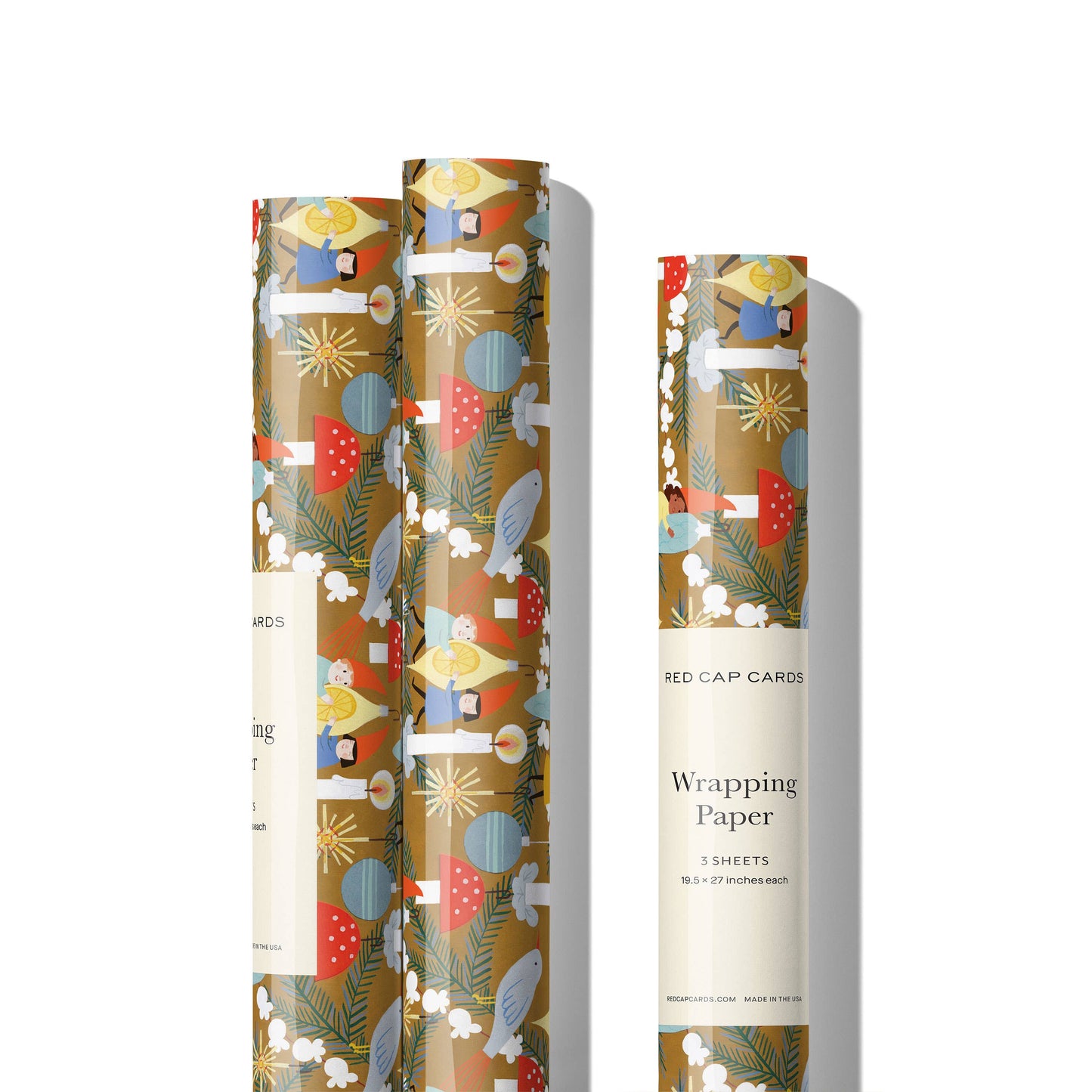 Christmas Elves Recycled Wrapping Paper