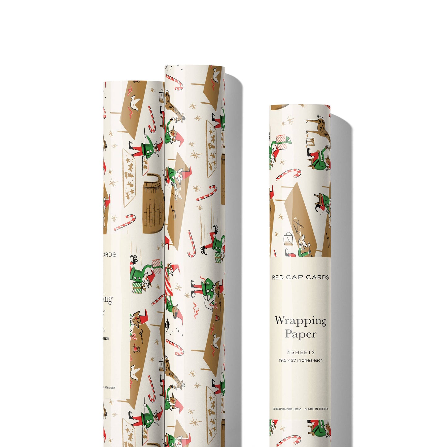 Santa's Workshop Recycled Wrapping Paper