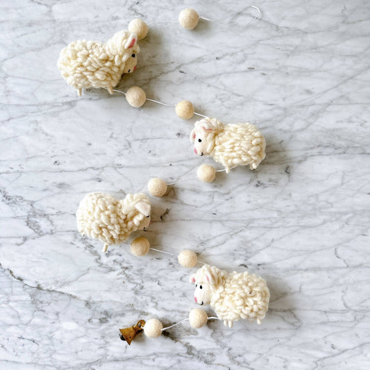 Felt Garland - Fluffy Sheep