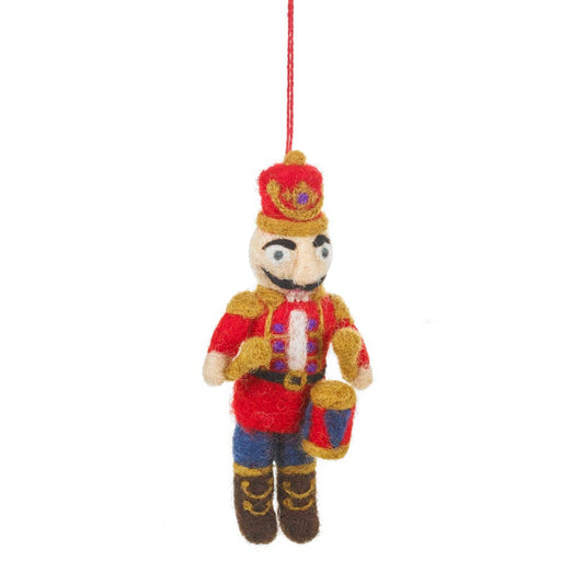 Handmade Felt Nutcracker Ned Hanging Decoration
