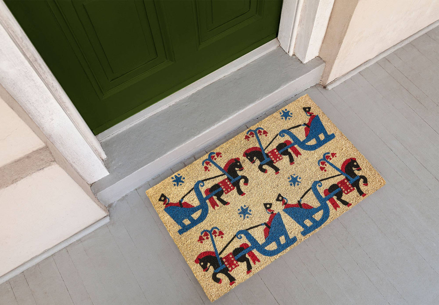 Victoria and Albert Museum Winter Sleigh Ride Coir Doormat