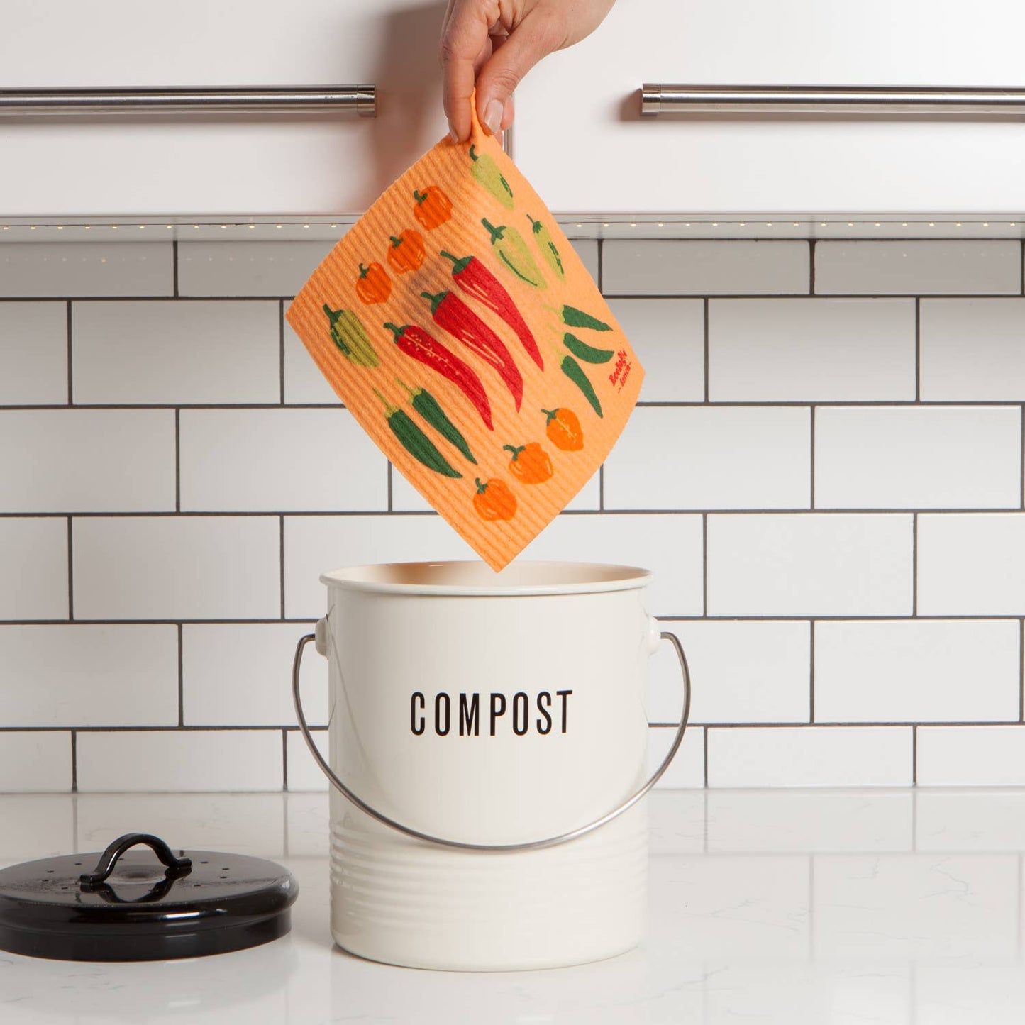 Chili Peppers Swedish Dishcloth