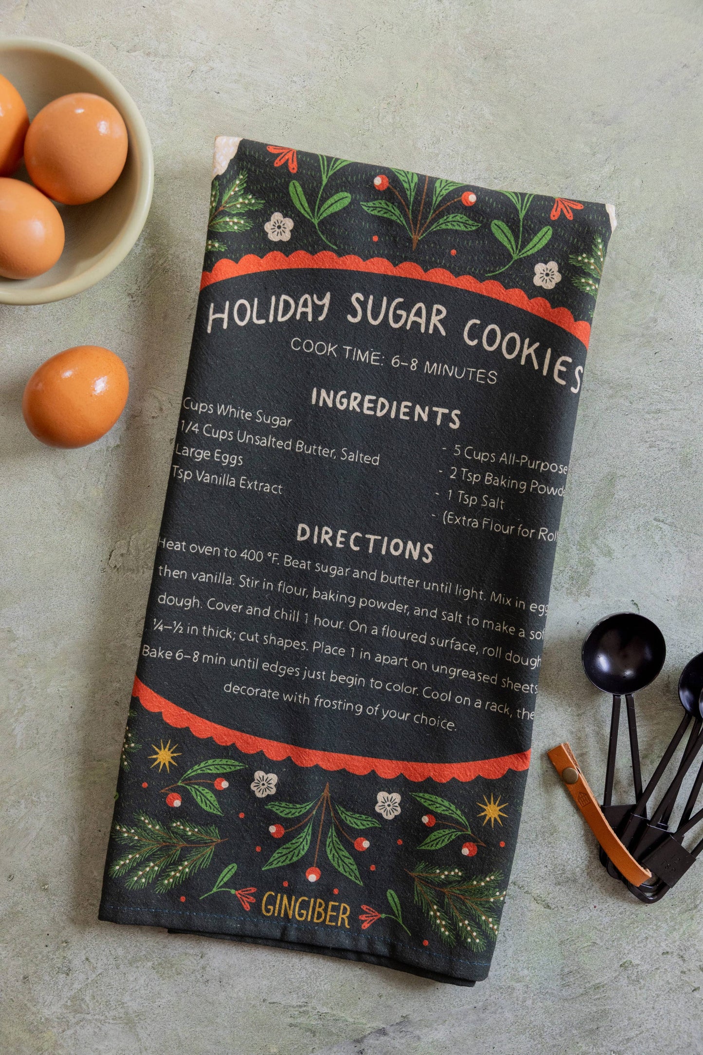 Sugar Cookies Tea Towel – Holiday Baking