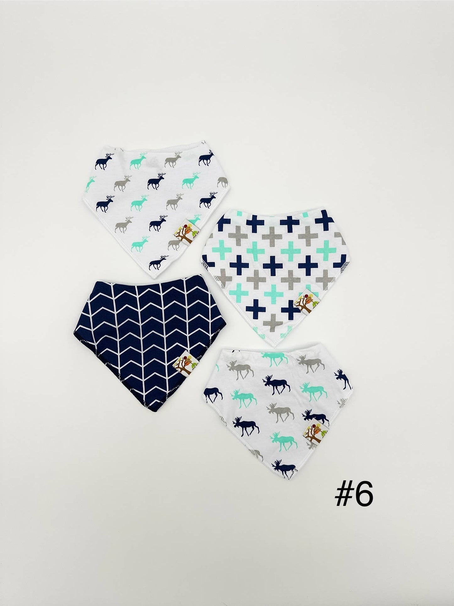 Organic Cotton Baby Bibs – 4-Pack Bundle: #1