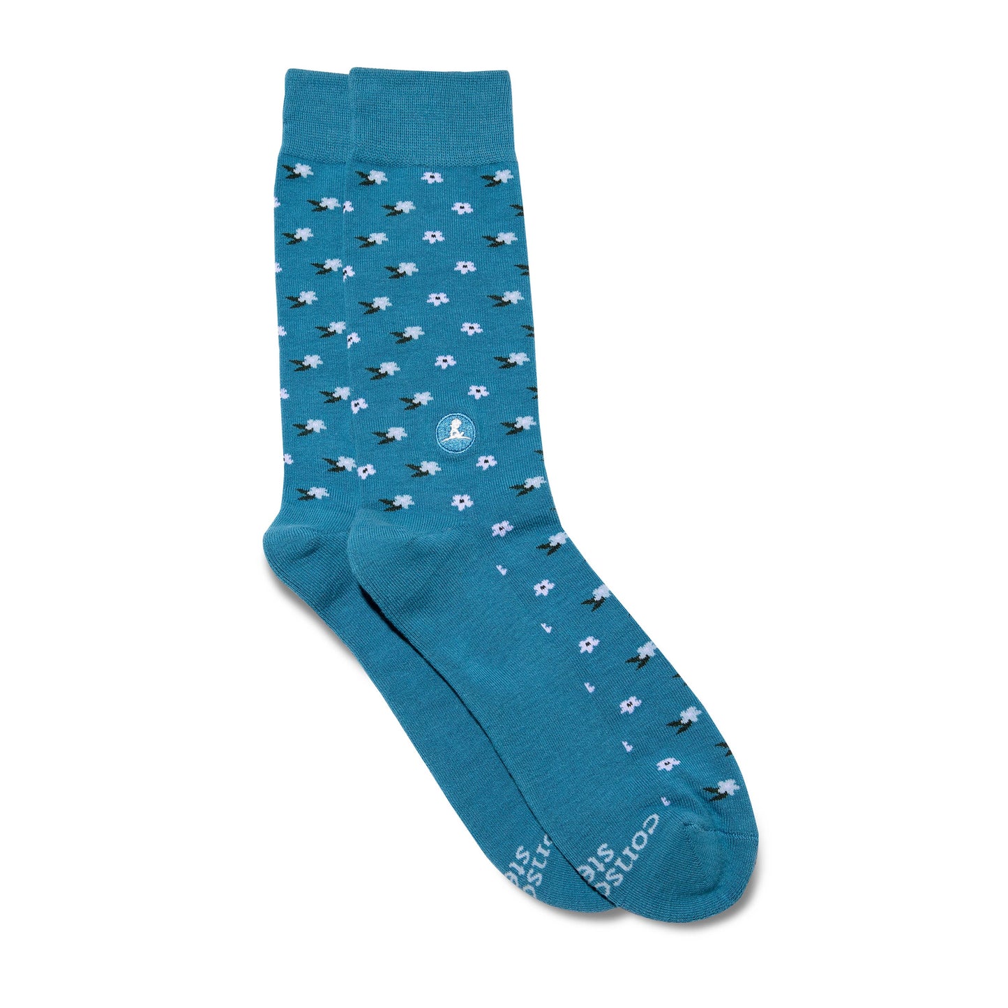 Socks That Find a Cure - Blue Floral