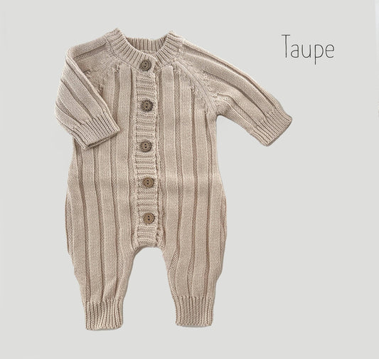 Milo Jumpsuit: Taupe / 6-12 monthsUS numeric