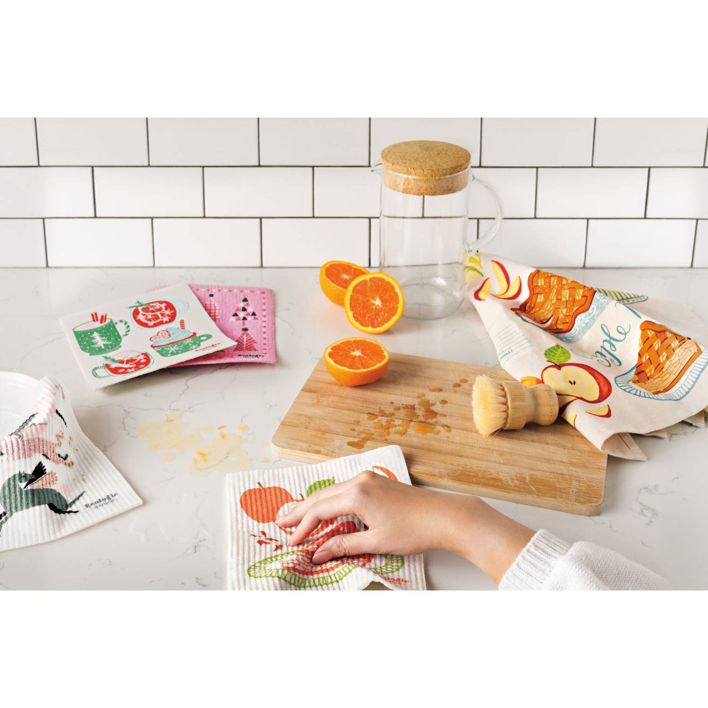 Glitzmas Christmas Swedish Dishcloth