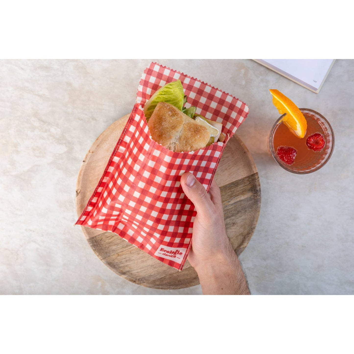 Gingham Dot Beeswax Sandwich Bag Set of 2