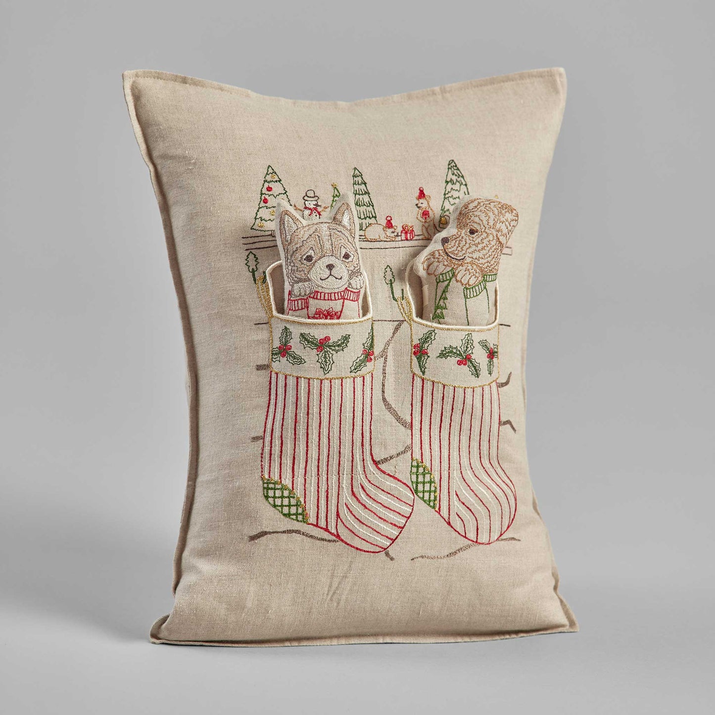 Stockings Linen Pocket Pillow