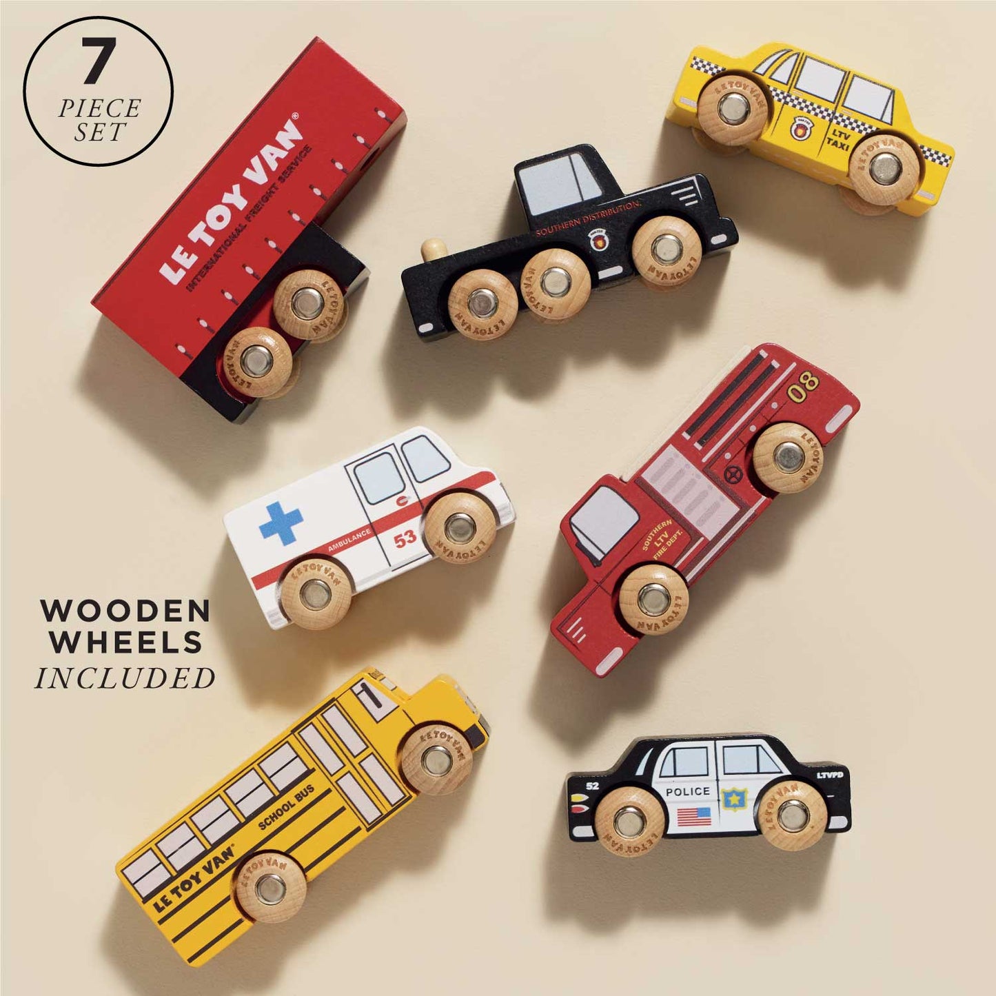 American Wooden Car Set