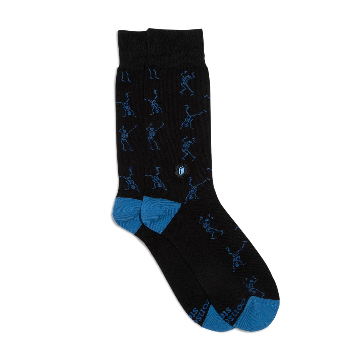 Socks that Give Books  (Black Skeletons): Medium