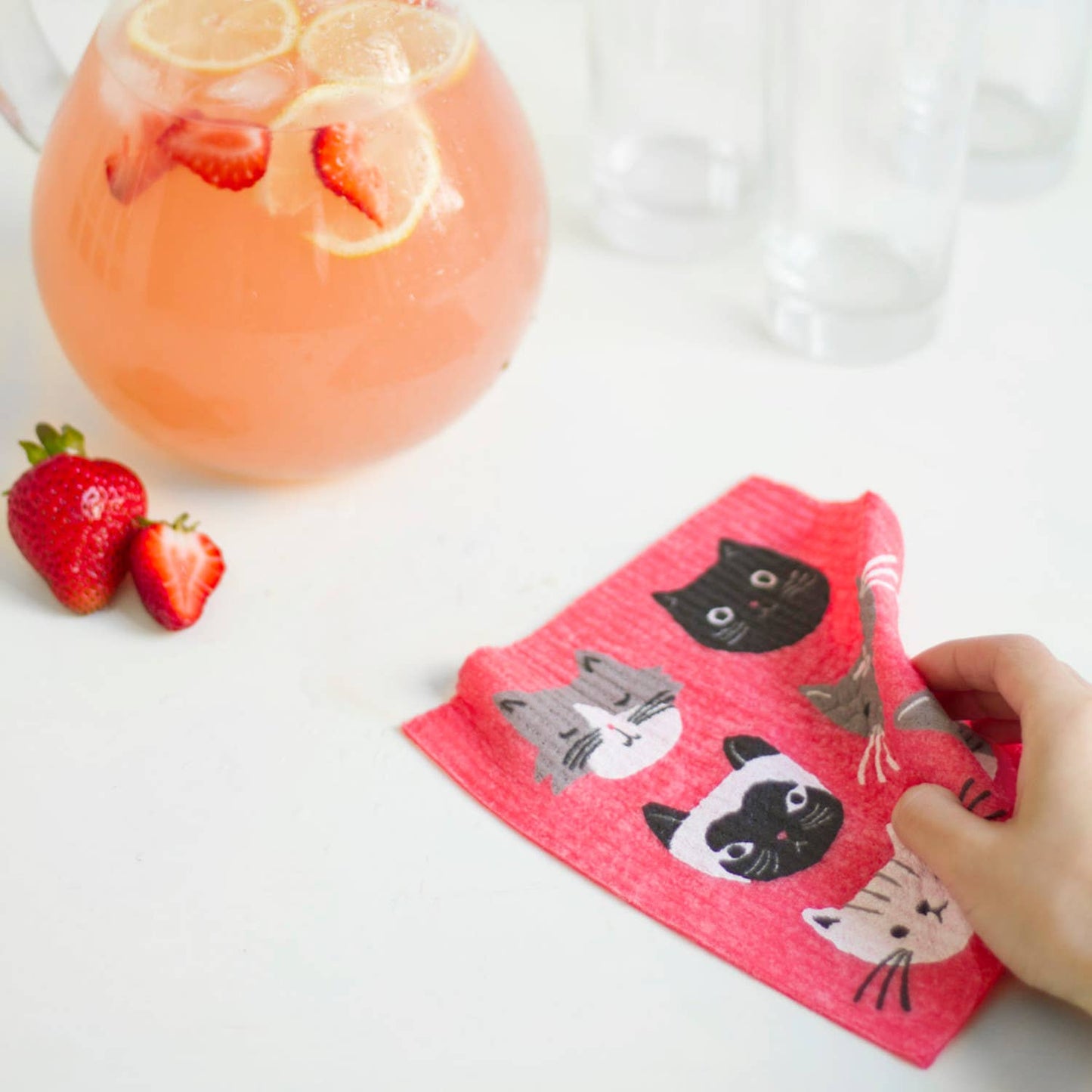 Cats Meow Swedish Dishcloth