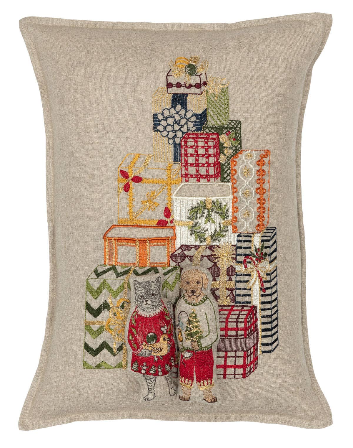 Gift Tree Linen Pocket Pillow