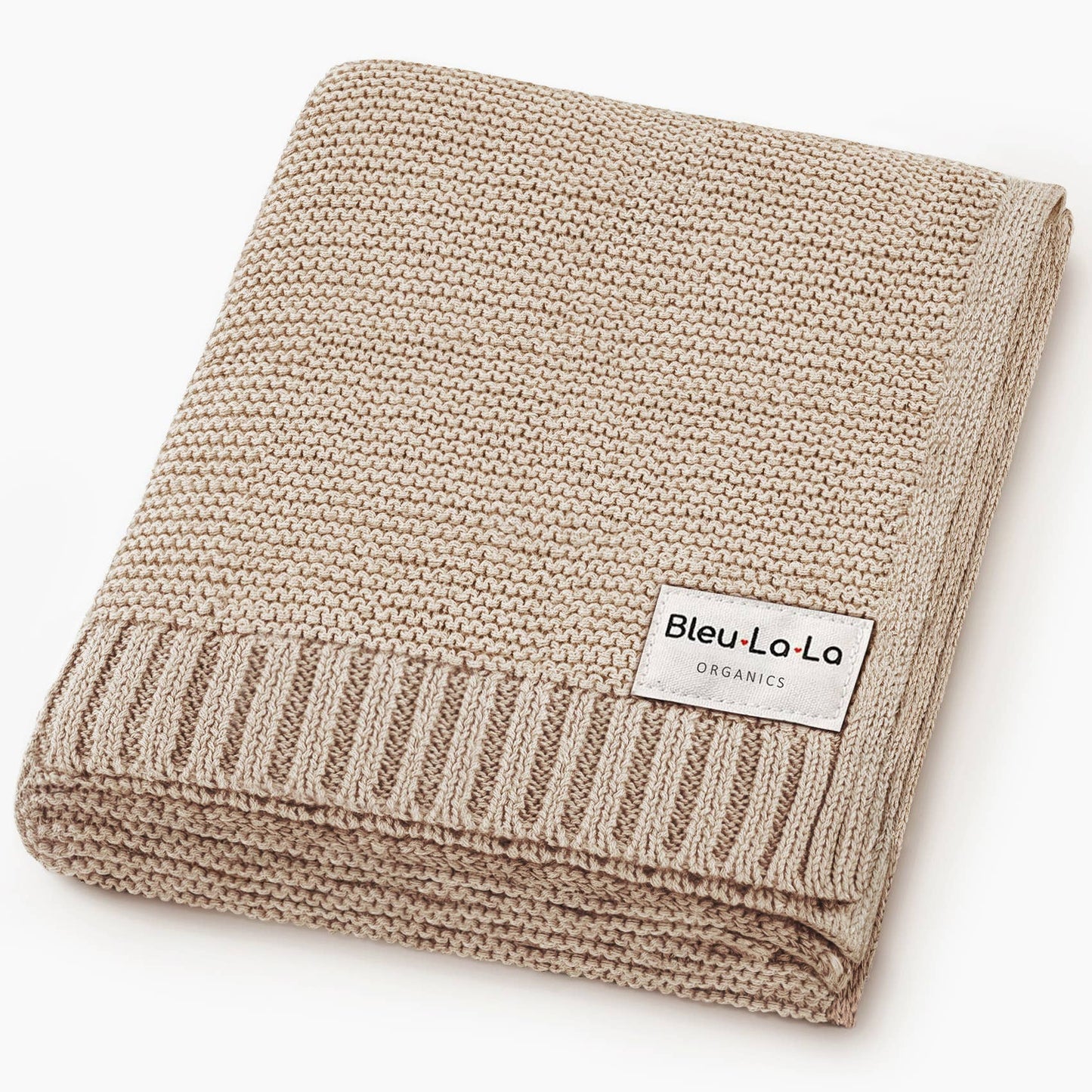 100% Organic Luxury Cotton Swaddle Receiving Baby Blanket in Oatmeal