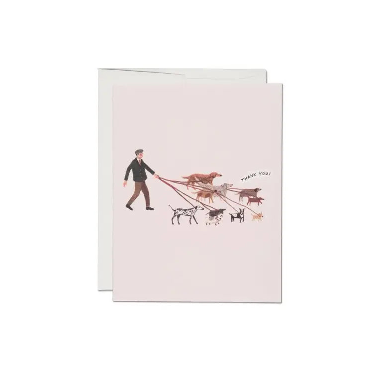 Dog Walker Thank You Recycled Greeting Card