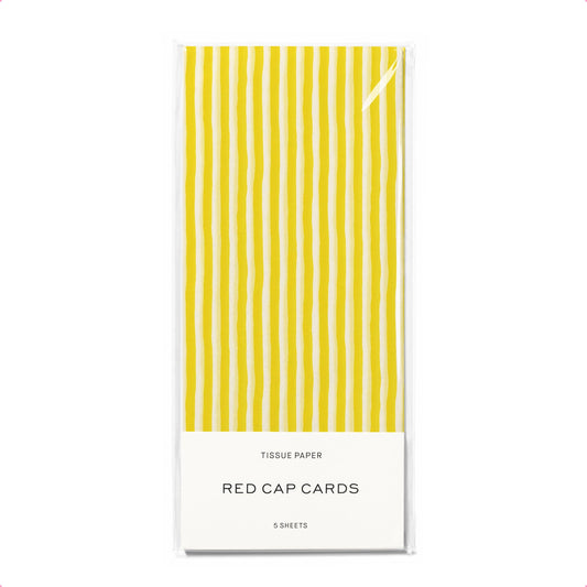 Yellow Stripe tissue paper: 5 Sheets