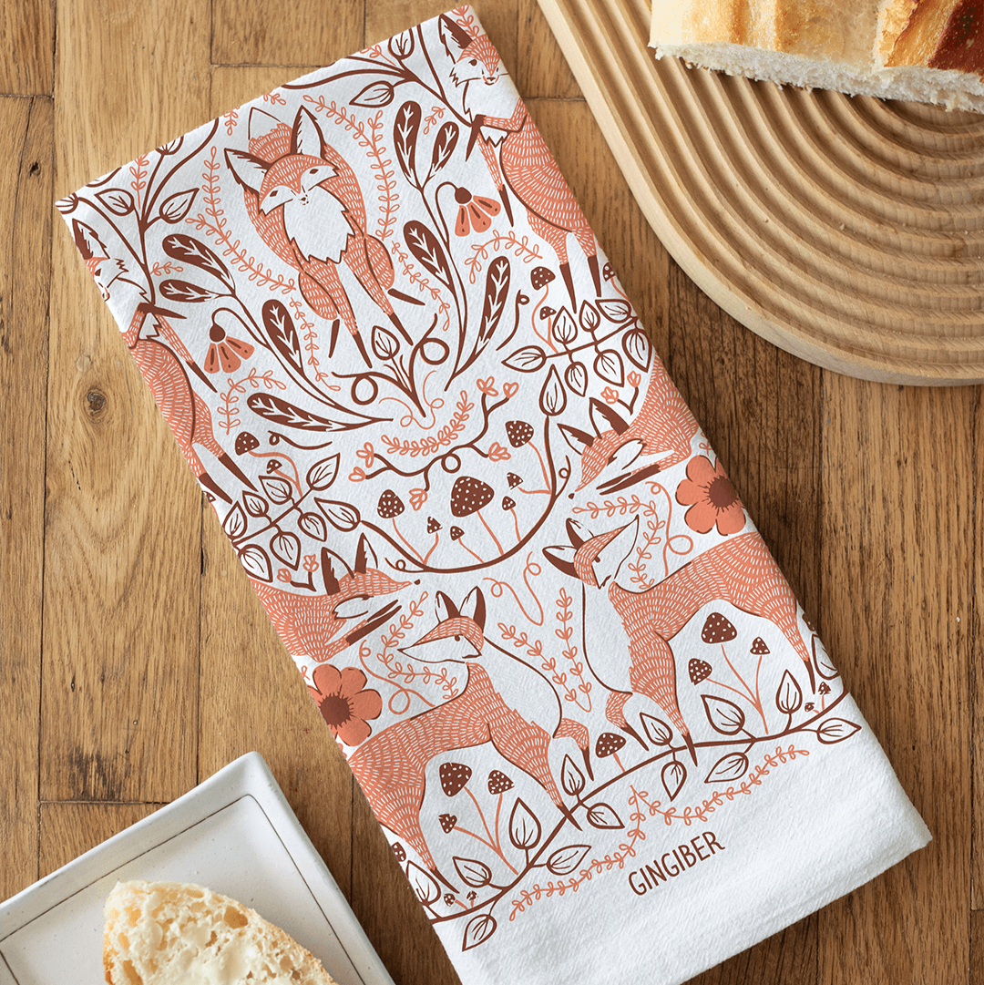 Limited Offer - Forest Foxes Tea Towel