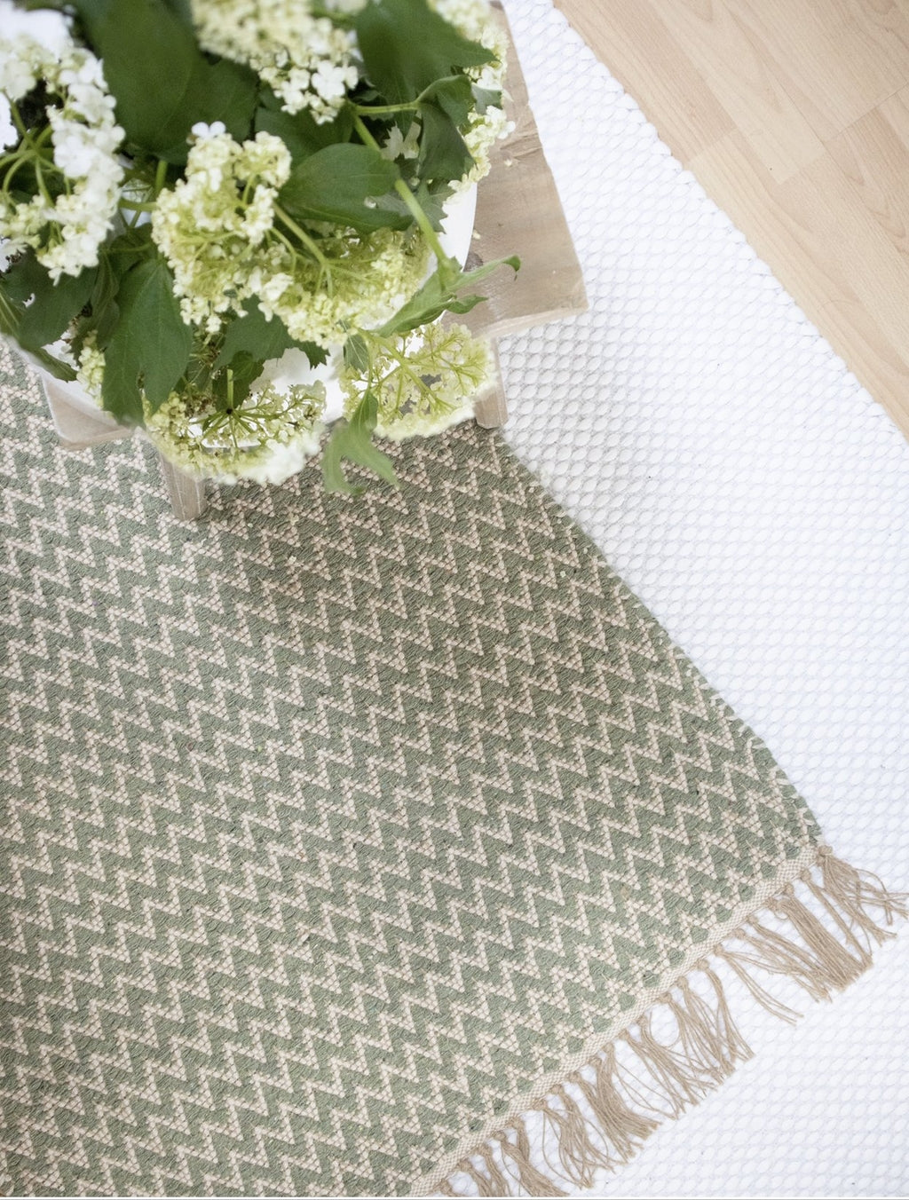 Lottie - Zigzag Weave Recycled Cotton Rug 75 cm x 120 cm