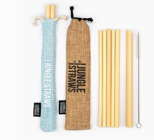 Bamboo Straws - Reusable Drinking Straw Set - Plastic-Free