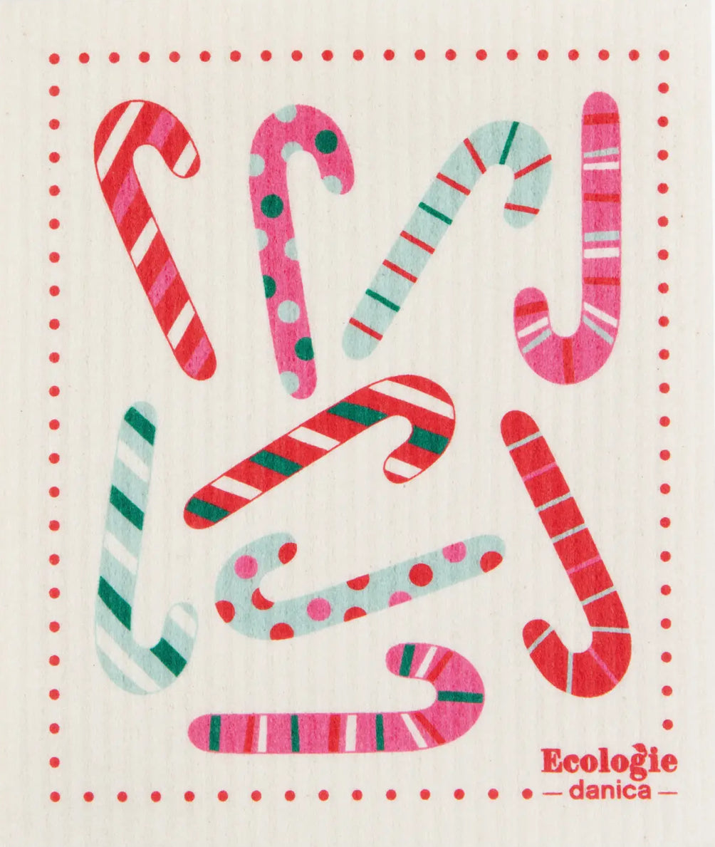 Merry Mints Christmas Swedish Dishcloth