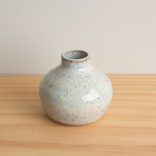 Handmade Ceramic Bud Vase Round in Opal