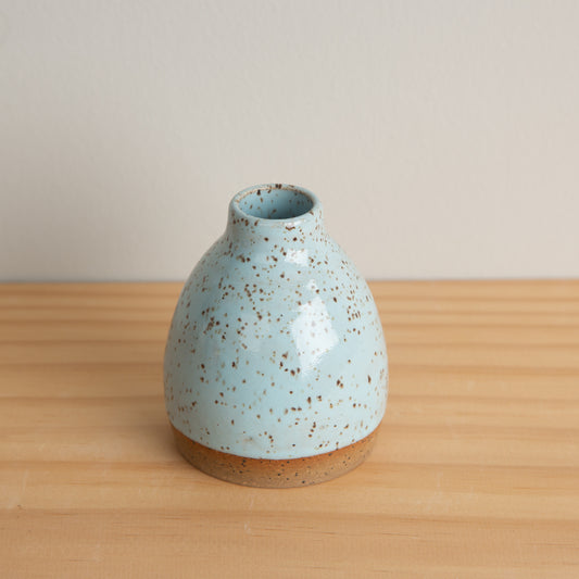 Handmade Ceramic Bud Vase #3 in Robin's Egg Blue