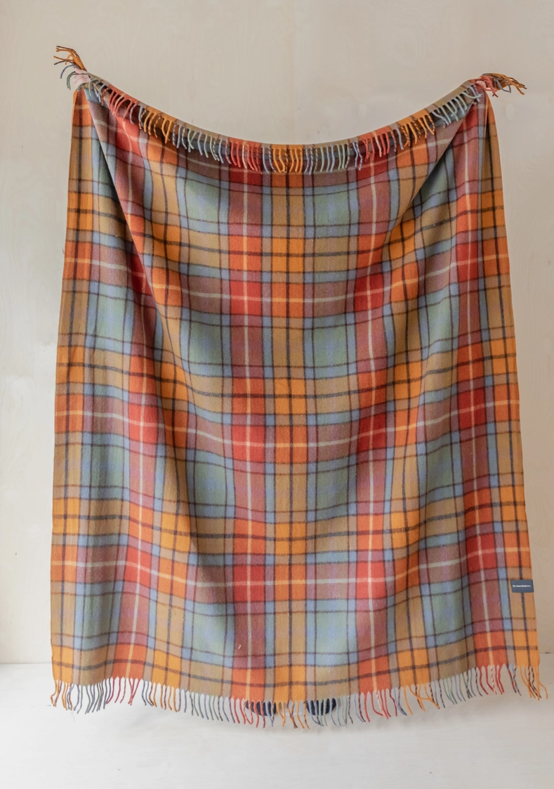 Recycled Wool Blanket in Buchanan Antique Tartan