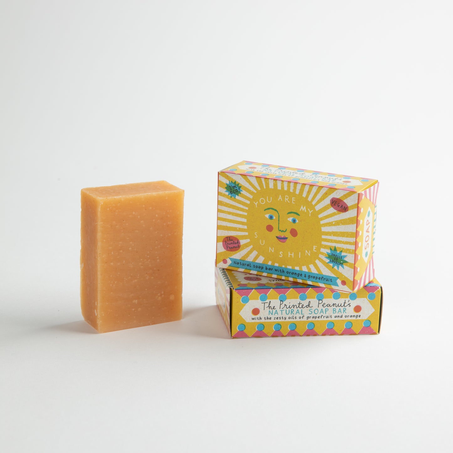The Printed Peanut Soap Sunshine Orange & Grapefruit Soap Bar