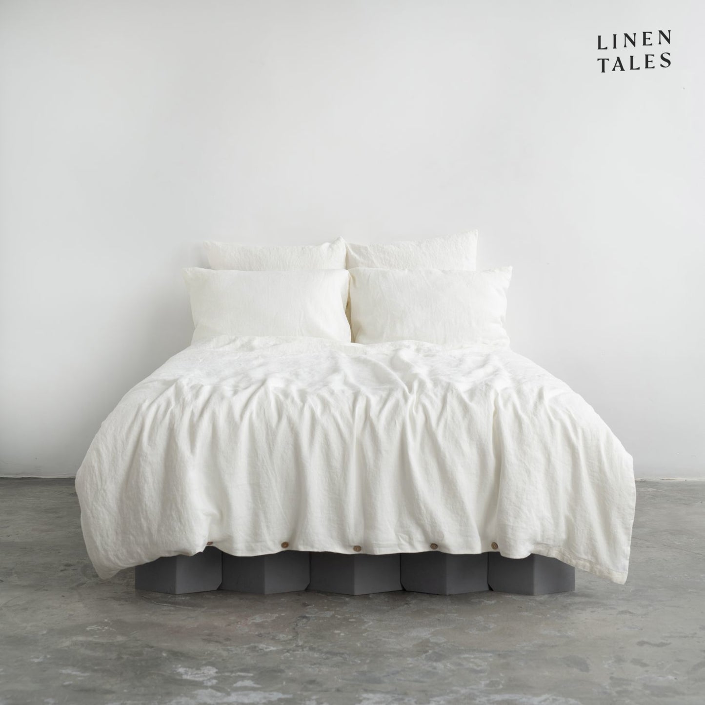 White Linen Duvet Cover Set- King