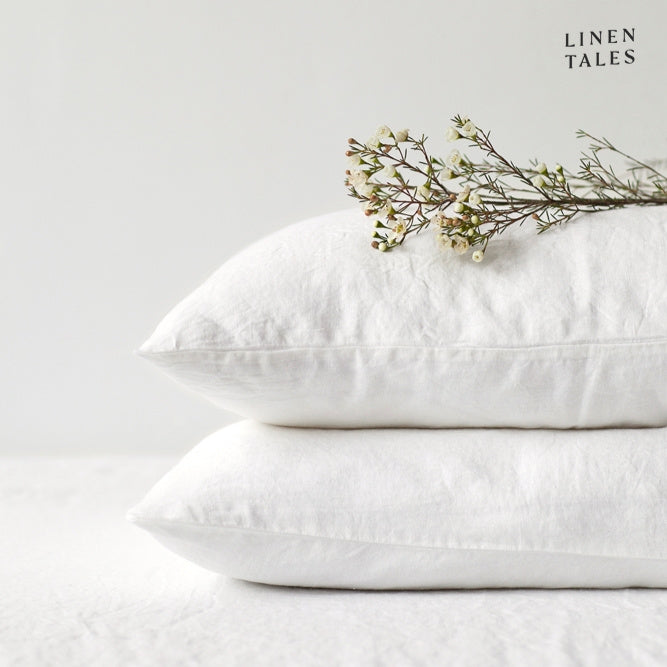 White Linen Pillowcase