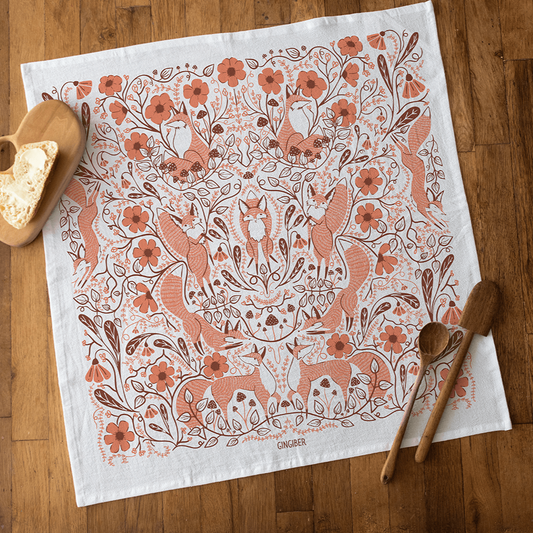 Limited Offer - Forest Foxes Tea Towel