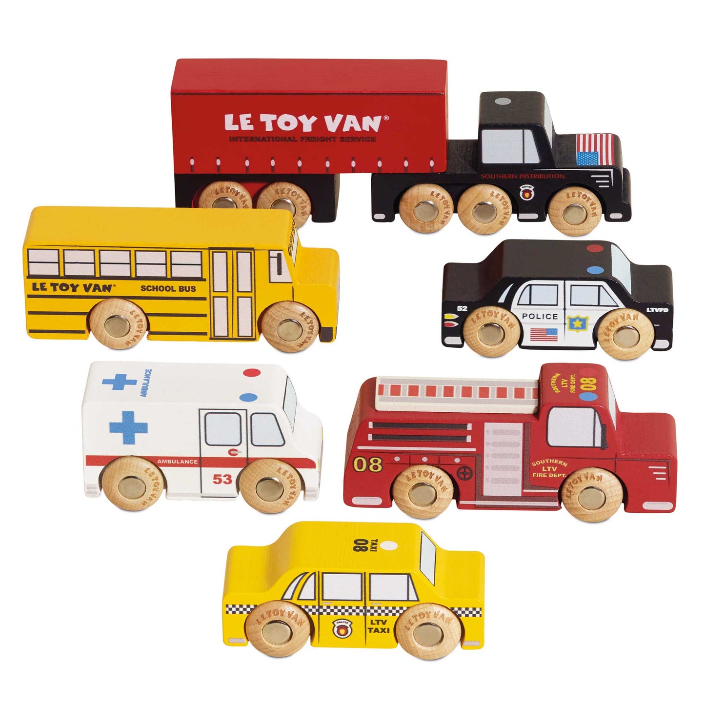 American Wooden Car Set