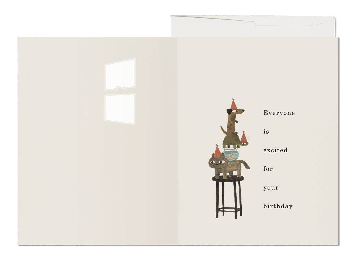 Everyone Is Excited greeting card: Single