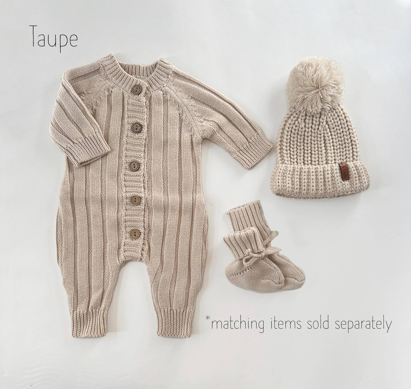 Milo Jumpsuit: Taupe / 3-6 monthsUS numeric