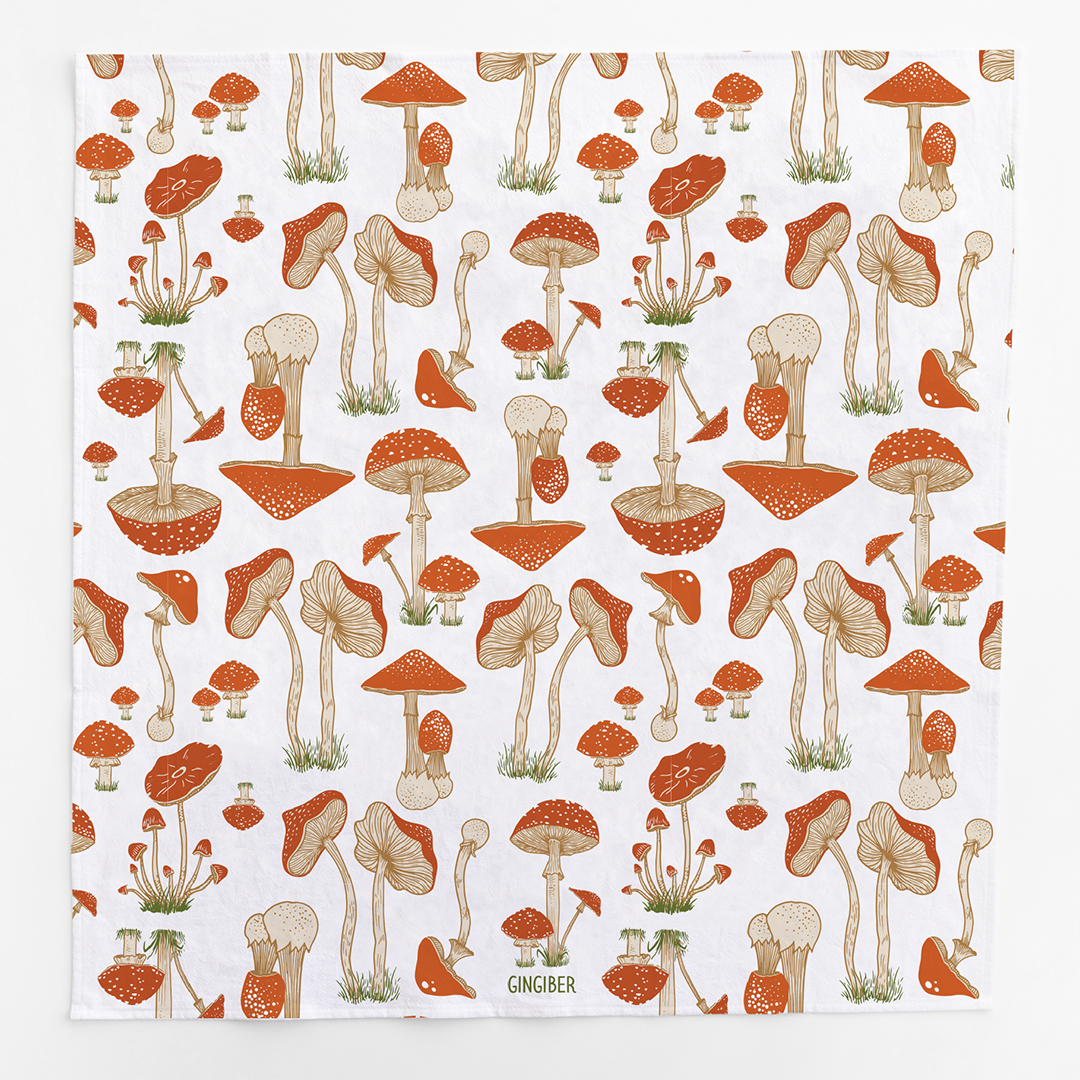 Limited Offer - Enchanted Toadstools Tea Towel