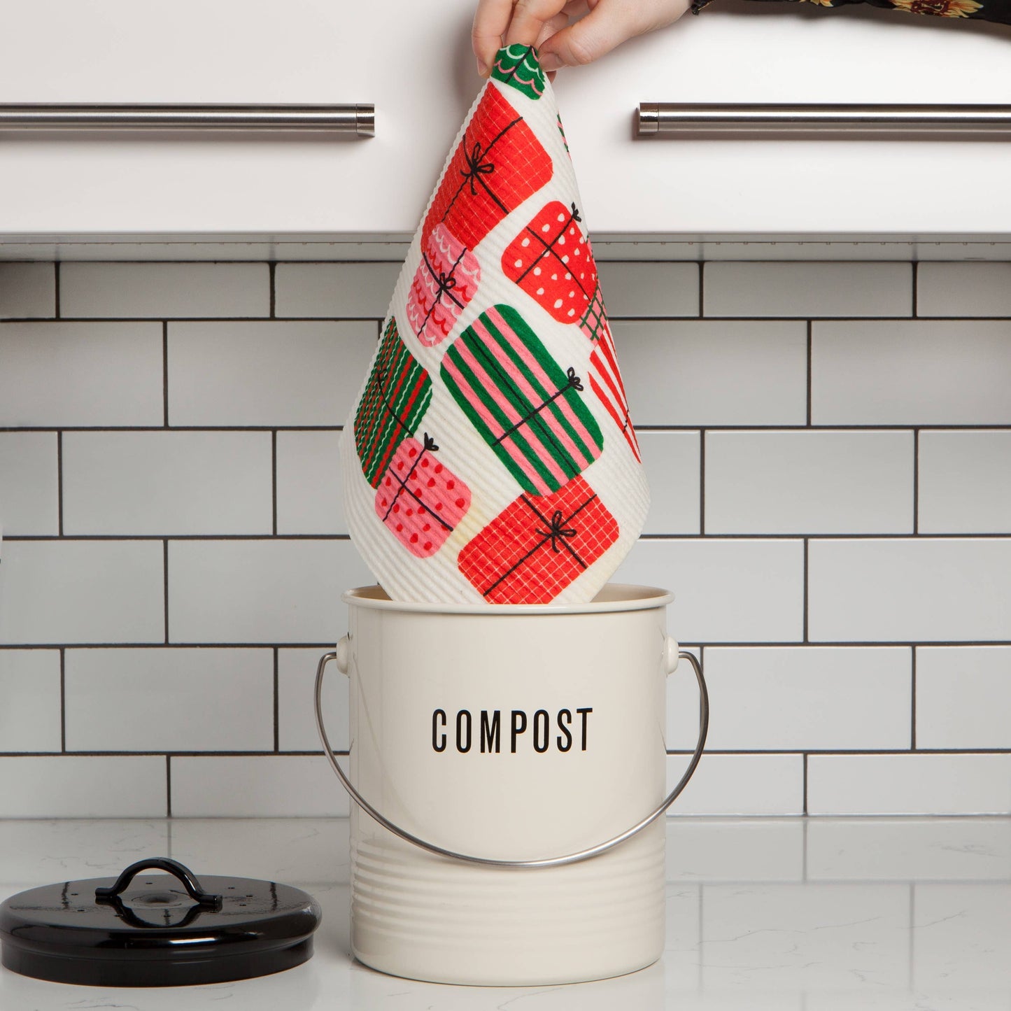 Winter Wheels Large Swedish Dishcloth